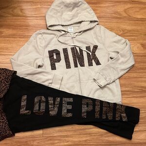 Pink cheetah print set